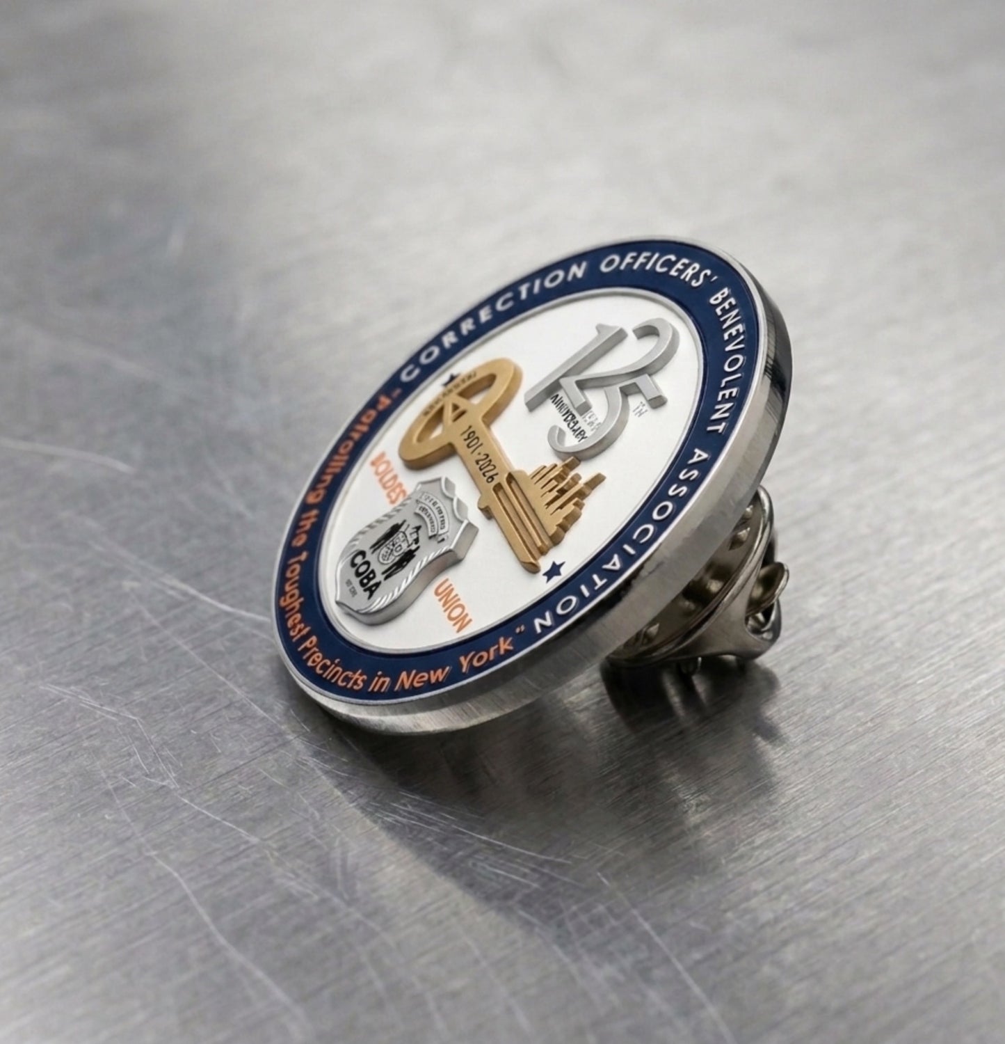 COBA 125th Year Special Edition Collective Blue Velvet Box with a Challenge Coin, Lapel Pin and Exclusive Platinum Card